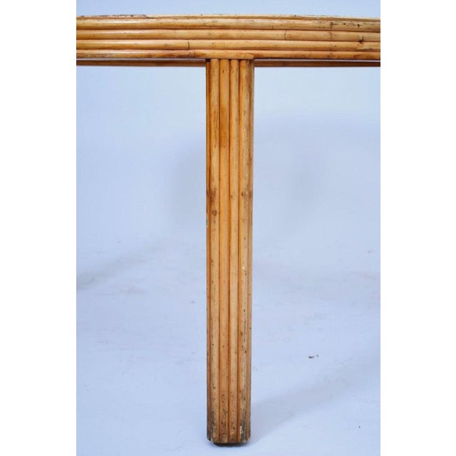 Rattan round dining table, 1970s. Height (cm): 73 Diameter (cm): 130