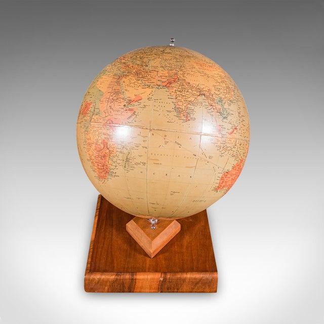 Vintage Table Globe & Atlas, English, World Map, Philips Challenge, Mid Century For Sale - Image 6 of 12