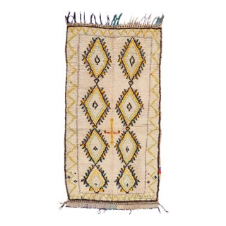 Vintage Moroccan Azilal Rug - 03'08 X 07'00 For Sale