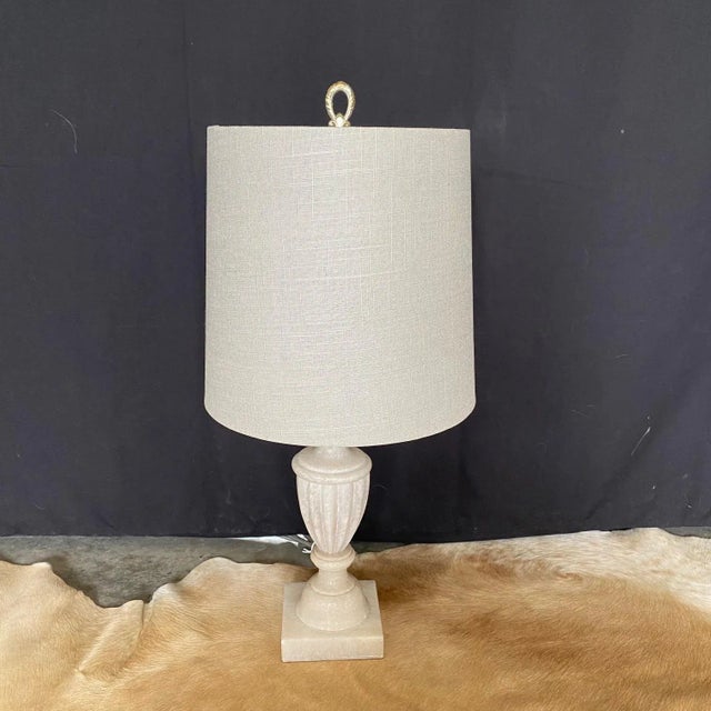 Italian Urn Neoclassical Style Alabaster Table Lamp For Sale - Image 9 of 9