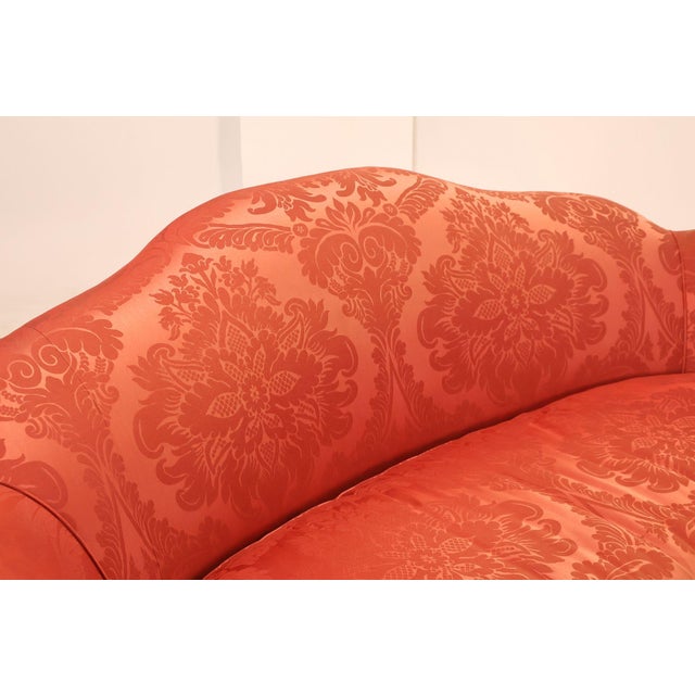 Hickory Chair Company Pair Of Custom Upholstered Silk Damask Sofas For Sale In Philadelphia - Image 6 of 18