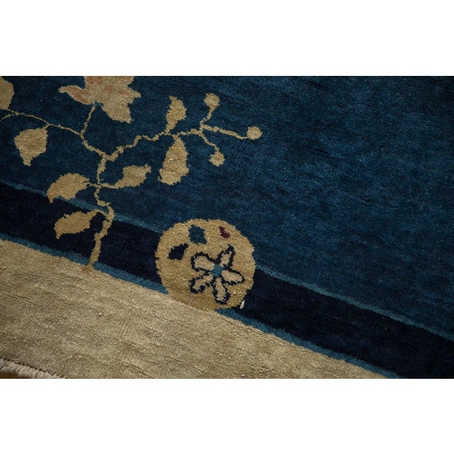 Navy Blue Antique Peking Carpet - 6'1" X 7'5" For Sale - Image 8 of 14