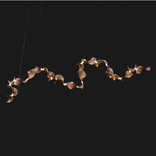 Dune 20 Curve Pendant Light in Aluminum with Silver Anodized Finish by Moss Objects For Sale - Image 6 of 16