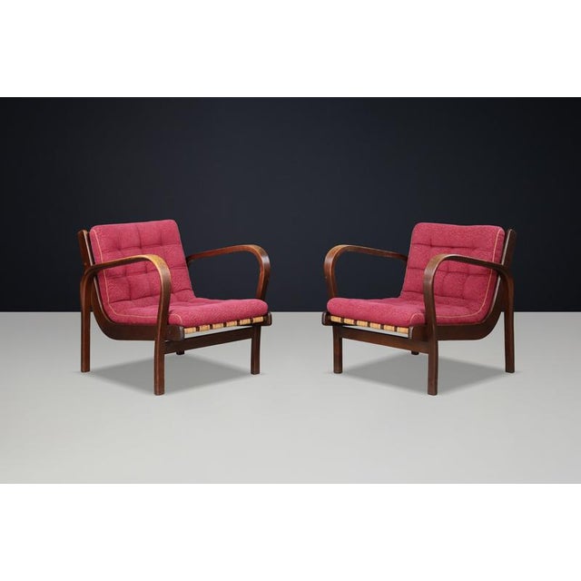 Inka Lounge Chairs by Karel Koželka & Antonín Kropáček, Prague, 1944, Set of 2 For Sale - Image 3 of 18