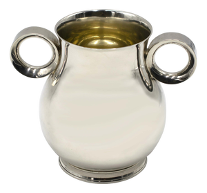 Vintage Pear-Shaped Silver Vase bby Bulgari, Italy, 1976