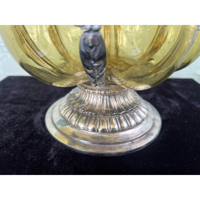Late 19th Century Joseph Lichtiger Antique Germany Pewter/Handblown-Glass Decanter For Sale - Image 10 of 10