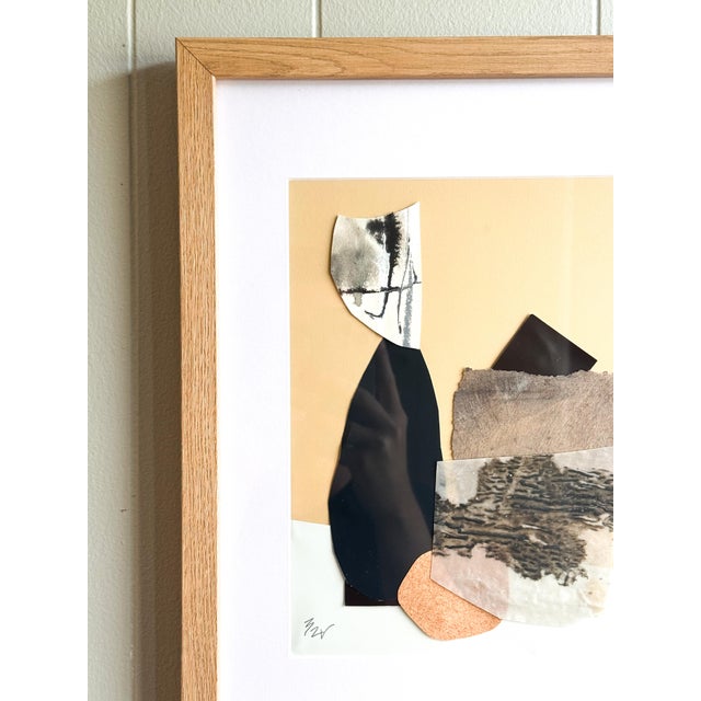 Abstract "Vessel 1" Original Mixed-Media Framed Collage on Paper by Zac Woodiel For Sale - Image 3 of 12