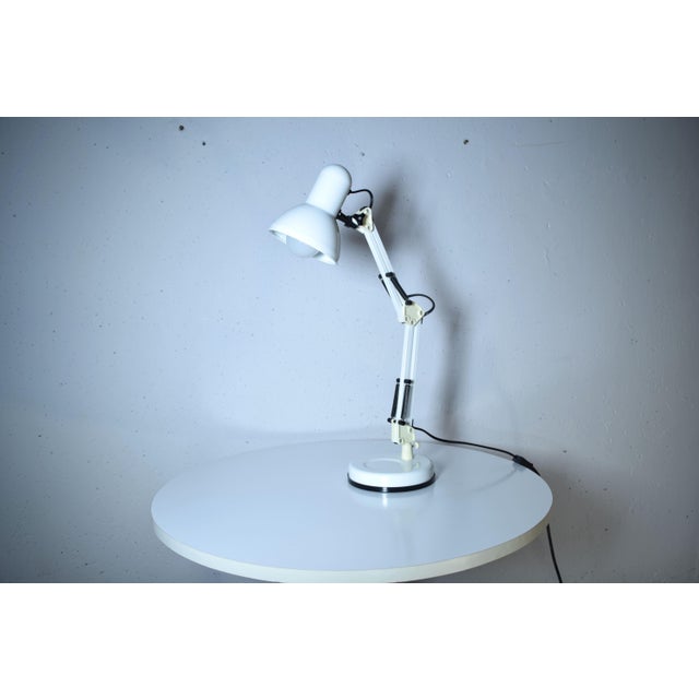 Vintage Architectural White Desk Lamp, Germany, 1990s For Sale - Image 4 of 9