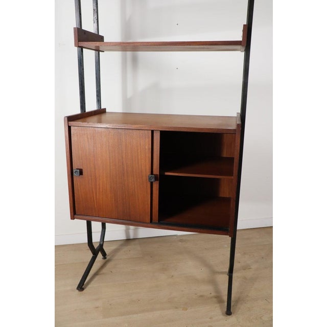 Vintage Modular Bookcase in Wood and Metal, Italy, 1960s For Sale - Image 12 of 18