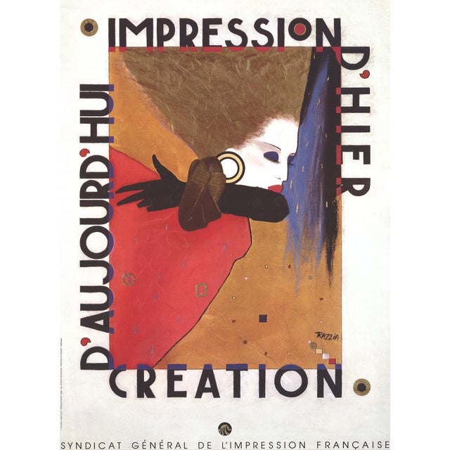 Artist: Gerard Razzia Title: Impression D'Hier Year: 1987 Signed: No Medium: Offset Lithograph Paper Size: 33.25 x 24.25...