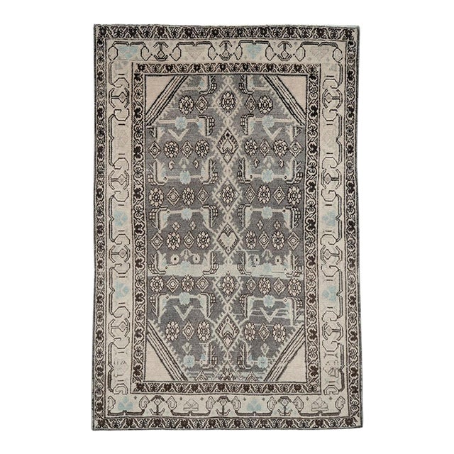 Galerie Shabab Collection Mid-20th Century Persian Malayer Throw Rug For Sale