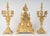 Louis XV Style Napoleon III Gilded Bronze Mantel Set, Set of 3 For Sale - Image 8 of 9