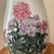 Chinese Vintage Large Porcelain Qing Dynasty Famille Rose Hand Painted Peonies Vase With Stylized Calligraphy For Sale - Image 3 of 12