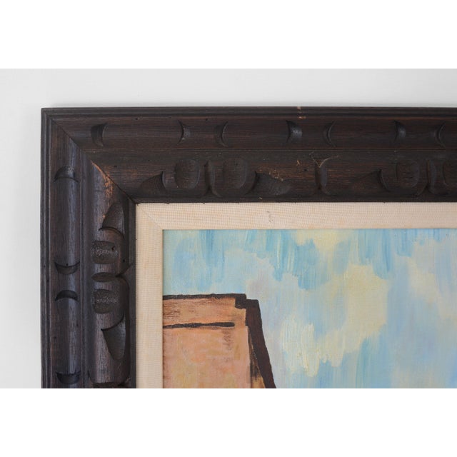 1950s Mid Century Doris Dearhart Paris Montmartre Sacré-Cœur Painting For Sale - Image 5 of 14