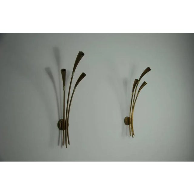 Brass Wall Lamps by Oscar Torlasco for Arredoluce, Italy, 1960s, Set of 2 For Sale - Image 6 of 17