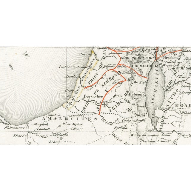 Map of Holy Land Jerusalem and Sinai from A.H. Dufour, Paris, France, 1846 For Sale - Image 6 of 9
