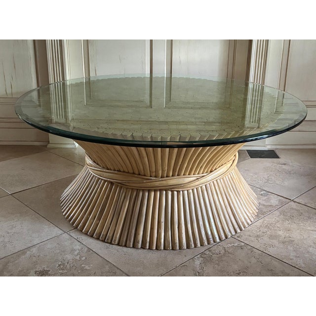 Mid-Century Modern 1970s Mid-Century Modern Attributed to McGuire Bamboo Coffee Table. For Sale - Image 3 of 6