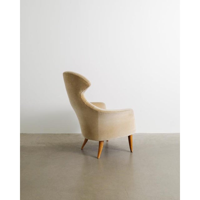 Mid-Century Swedish Sculptural Stora Eva Armchair by Kerstin Hörlin-Holmquist for Nordiska Kompaniet, 1950s For Sale - Image 4 of 8