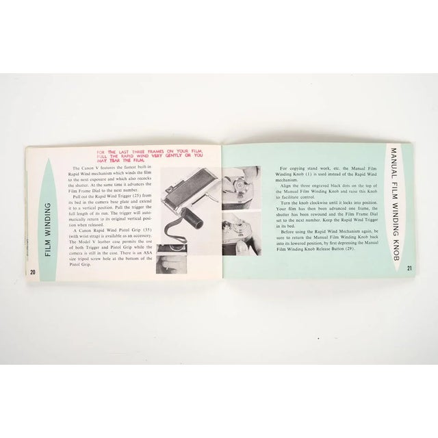 Black Vintage Canon Model V Camera Instruction Manual For Sale - Image 8 of 10
