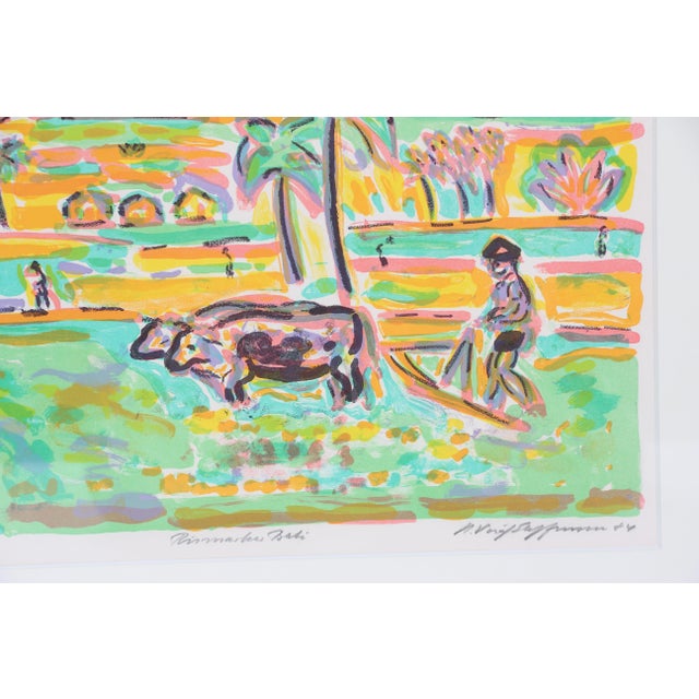 Hans Voigt Steffensen, Rice Fields Bali e.a. Danish Art, 1984, Graphite For Sale - Image 3 of 6
