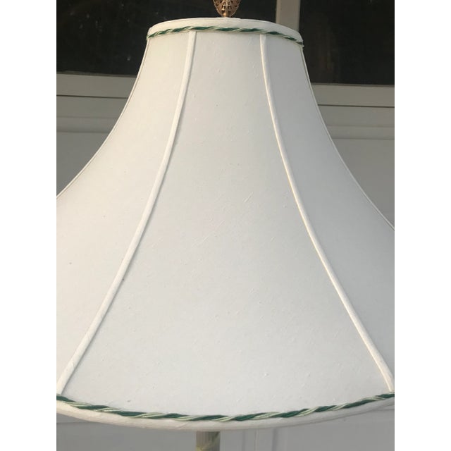 Antique European Capodimonte Floor Lamp With Gold Details and Custom Shade For Sale - Image 10 of 13