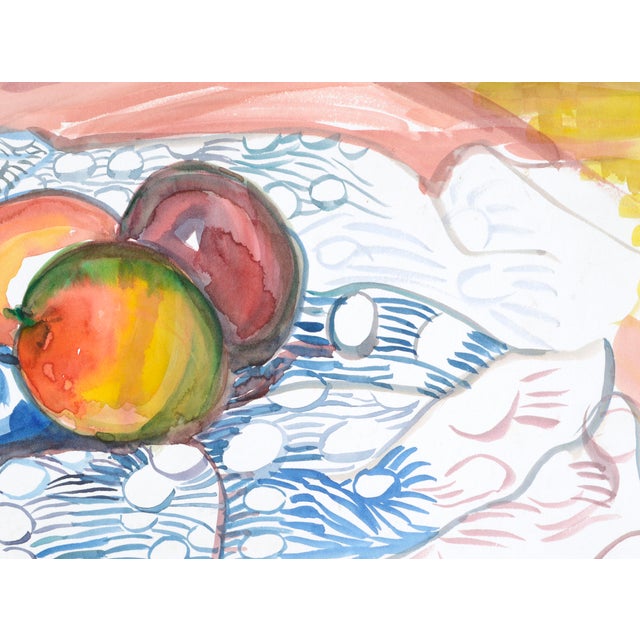 Still Life With Apples by Virginia Hughins For Sale - Image 4 of 4