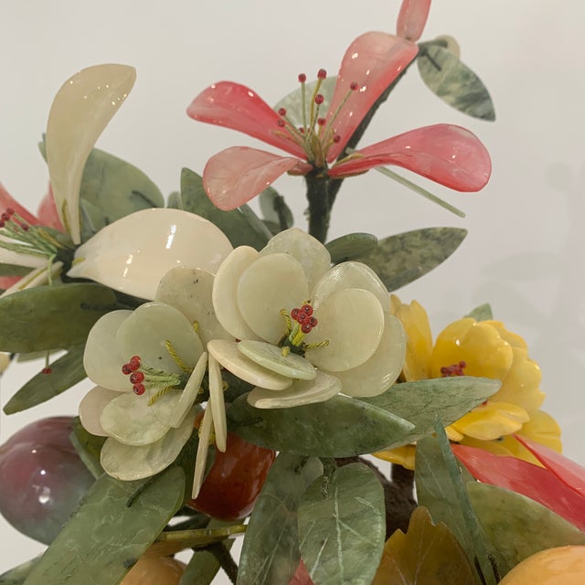 Late 19th Century Over the Top Jade and Hardstone Plant For Sale - Image 10 of 12