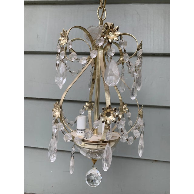 Metal Vintage Late 20th Century Italian Chandelier For Sale - Image 7 of 10