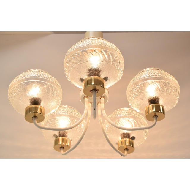 Goldenrod Mid-Century Ceiling Light attributed to Instala Jilove U Decina, 1970s For Sale - Image 8 of 17