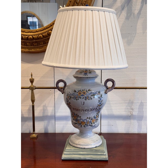 Pair of 1980s Faience Lamps For Sale - Image 6 of 9