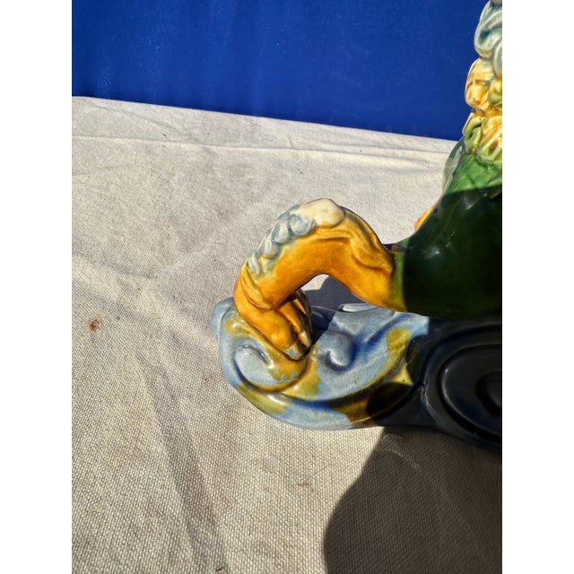 1970s 1970s Asian Style Ceramic Foo Dog Sculpture For Sale - Image 5 of 9