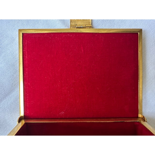 Antique Erhard & Sohne German Jewelry Casket Trinket Box Cherubs Red Velvet For Sale In Chicago - Image 6 of 11