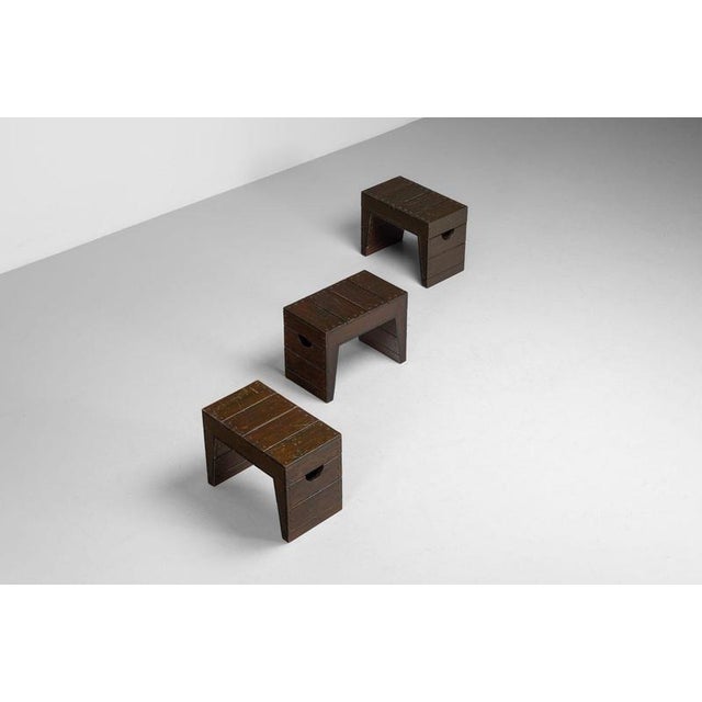 Stools by Jan de Jong for Nursing Home Eindhoven, 1966, Set of 3 For Sale - Image 4 of 18