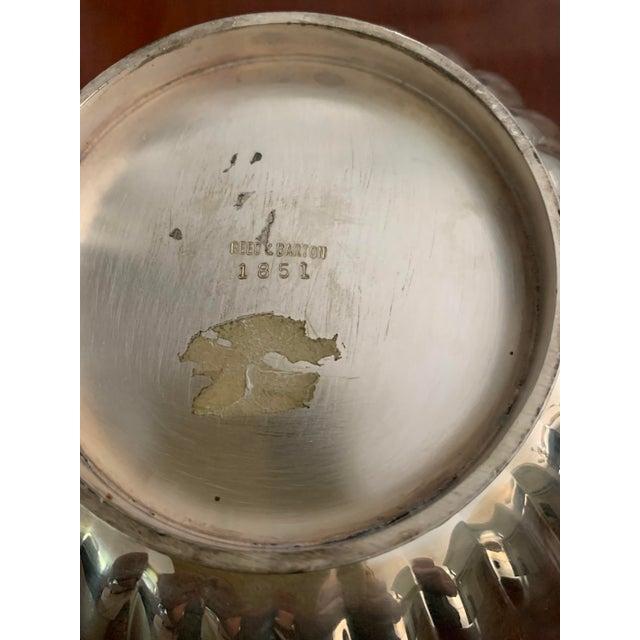 Hollywood Regency Mid 20th Century Reed & Barton Silver Scalloped Centerpiece Bowl For Sale - Image 3 of 8