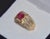 Certified Natural 2.81Cts VS F Diamond Vivid Red Ruby 18K Solid Gold Cigar Ring Band, size 6.5 For Sale - Image 10 of 10