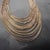 2010s High Quality Costume Jewelry Gilt Metal Italian Multi-Strand Necklace For Sale - Image 6 of 17