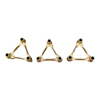 Mid 20th Century Triptych Candle Holder - 3 Pieces For Sale