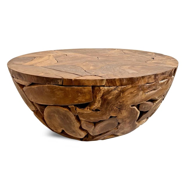 Round Teak Root Coffee Table For Sale - Image 11 of 14