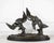Metal Mid 20th Century J.B. Léonard, Two Seagulls in Flight, Art Deco Bronze Sculpture For Sale - Image 7 of 12