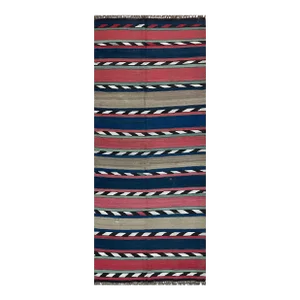 Antique Turkish Kilim Flat Weave, C-1900's as Is 4'1" X 8'6"