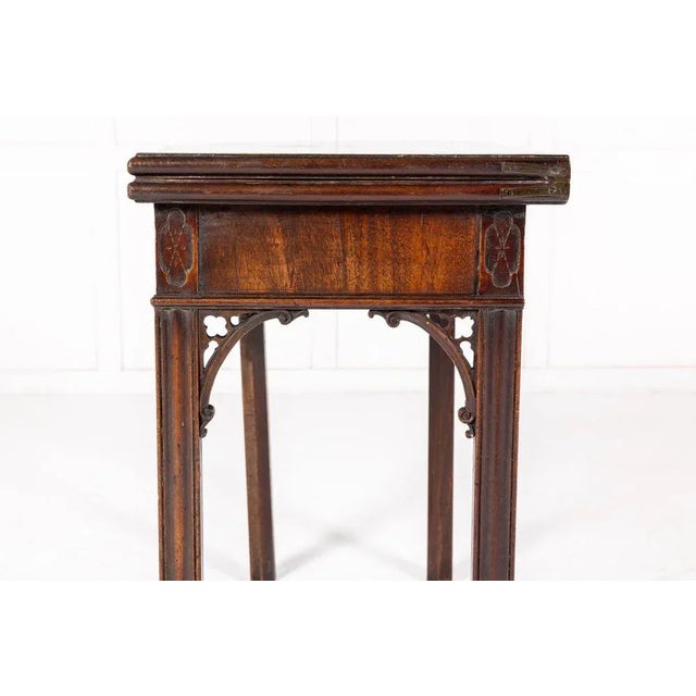 18th Century English George III Mahogany Serpentine Tea Table For Sale - Image 4 of 10