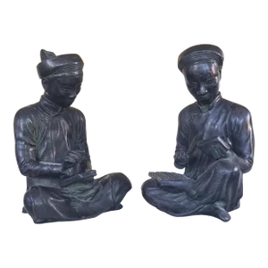 Mid-Century Chinese Scholars - a Pair