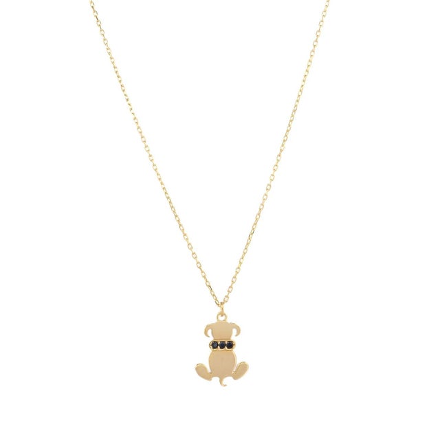 Contemporary Loyal Pup Gold Vermeil Necklace For Sale - Image 3 of 10