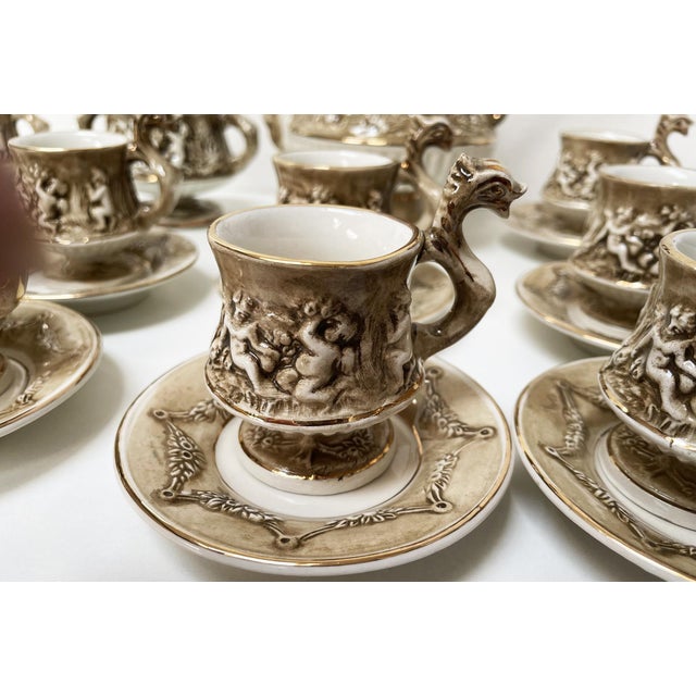 1960s Coffee Service by R. Capodimonte, 1960s, Set of 12 For Sale - Image 5 of 18