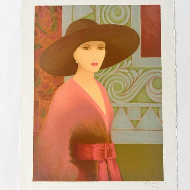 Postmodern Annie Retivat, La Robe Rose, 1990, Limited Edition Lithograph For Sale - Image 3 of 8