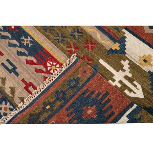 21st Century Modern Kilim Rug 8 '4'' X 10' 1'' For Sale - Image 4 of 13