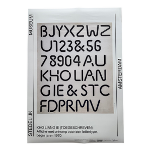Kho Liang Ie, Affiche Met Ontwerp Voor Een Lettertype, Begin Jaren 1970, Exhibition Poster, Printed in Netherlands