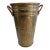 Vintage Embossed Grapevine Solid Brass Vase With Handles For Sale