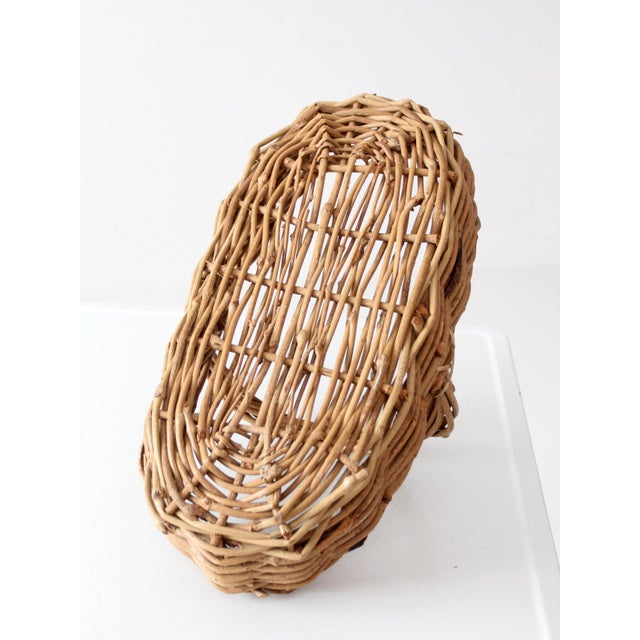 Vintage Woven Gathering Basket For Sale - Image 13 of 14