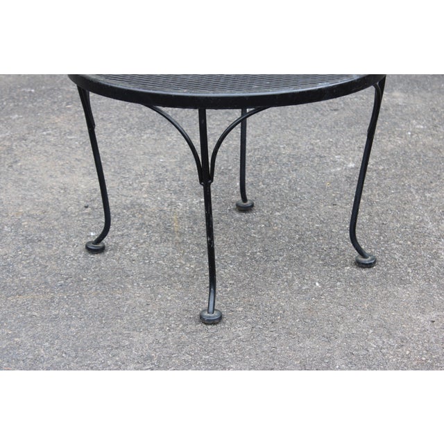 Woodard Pair of Wrought Iron Outdoor Patio Side Tables | Chairish